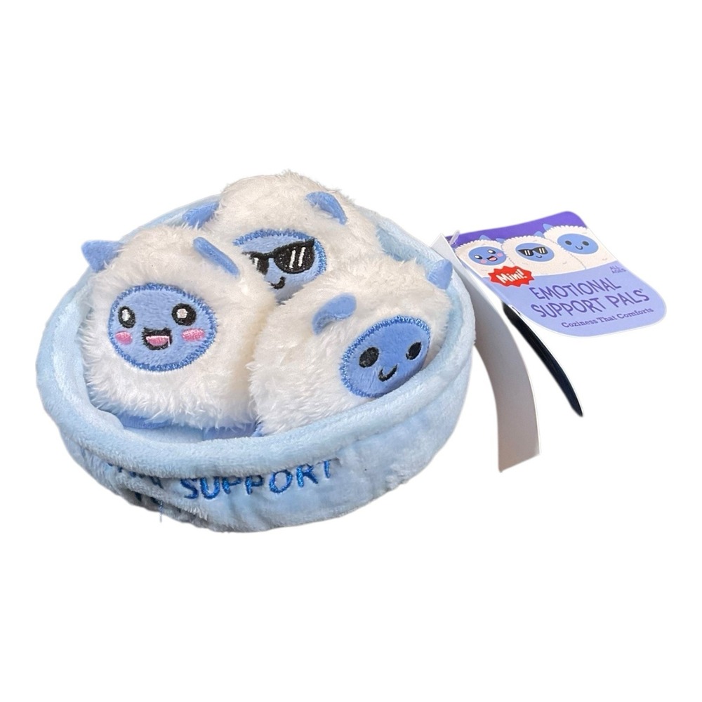 Emotional Support Pals Mini Yeti Plush Bowl 3pk Relatable 4" Viral Tik Tok New
